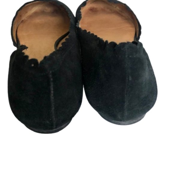 Jack Rogers Chantel D'Orsay Scalloped Suede Flats - Black - 7.5 - Picture 7 of 10